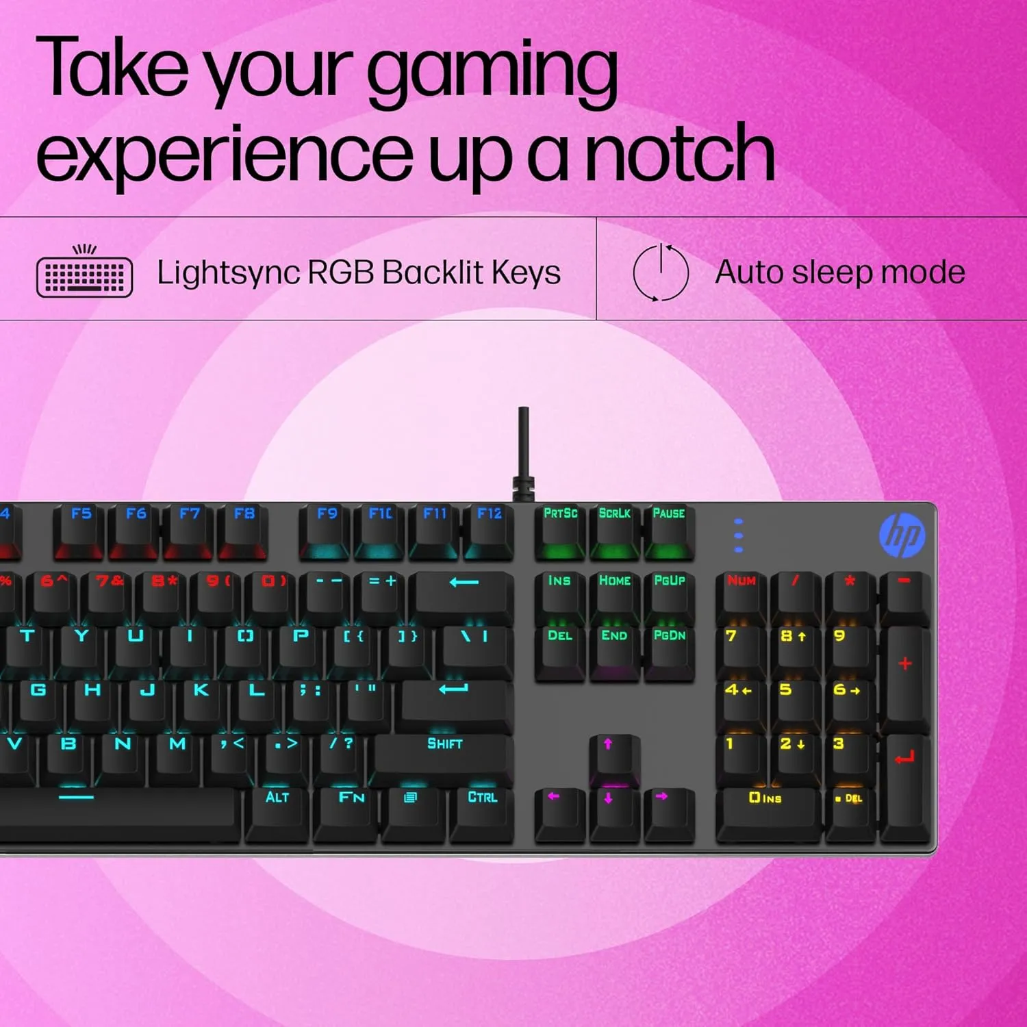 HP USB Keyboard Gaming Mechanical GK400F (Black) view 4